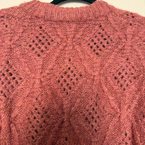 Madewell Pointelle Balloon-Sleeve Pullover Sweater size S - Picture 3 of 10